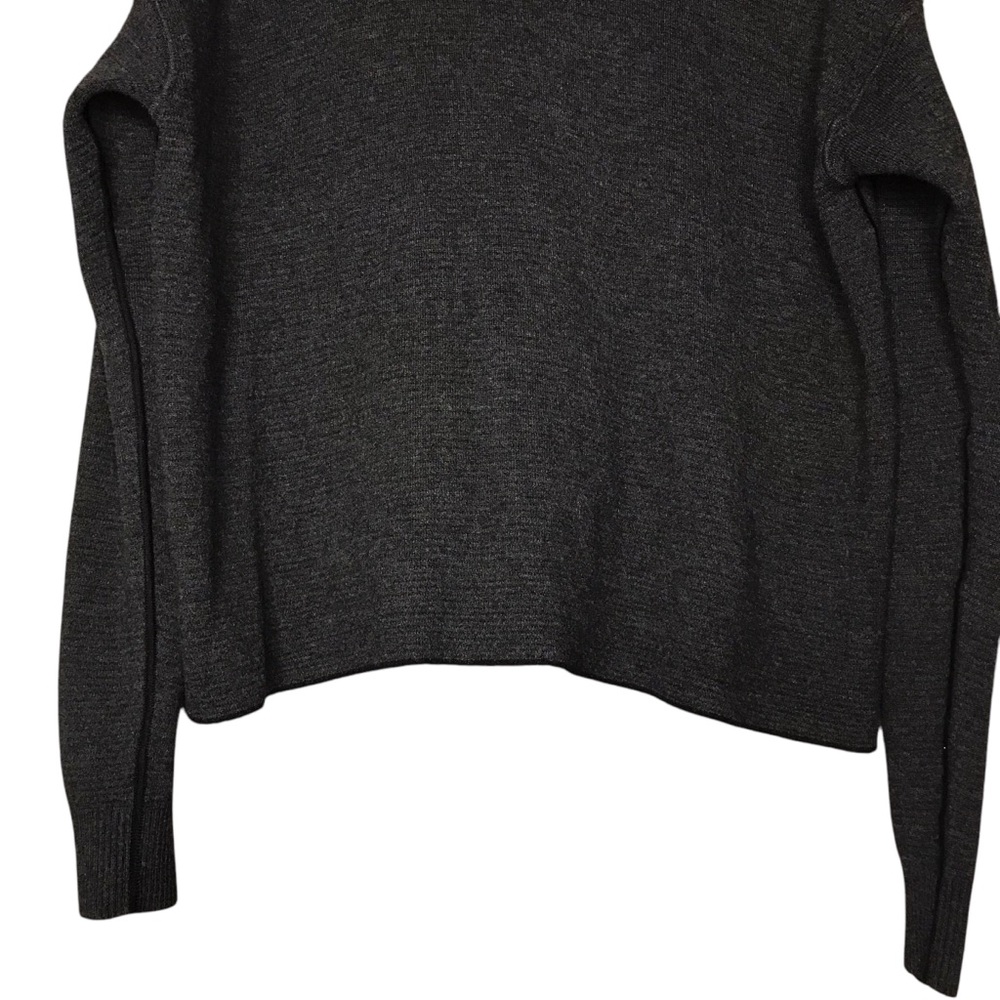 Women’s 12 Lululemon Reversible DoubleKnit Crew Neck Sweater Graphite - Picture 6 of 15